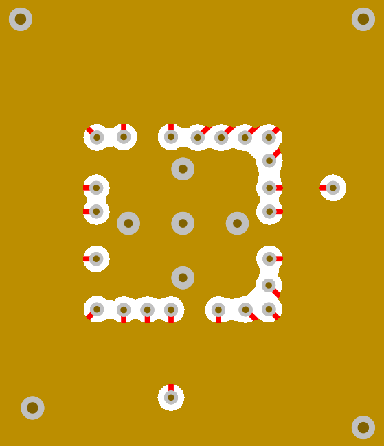 CDCDB2000 PCB Layout Example for CDCDB2000, GND Layer