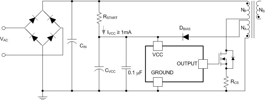 UC1842 UC2842 UC3842 UC1843 UC2843 UC3843 UC1844 UC2844 UC3844 UC1845 UC2845 UC3845 向 UCx84x 供电