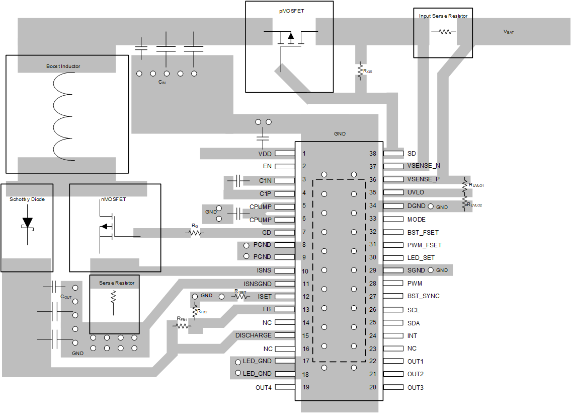 LP8864S-Q1 LP8864S-Q1 Layout Guidelines