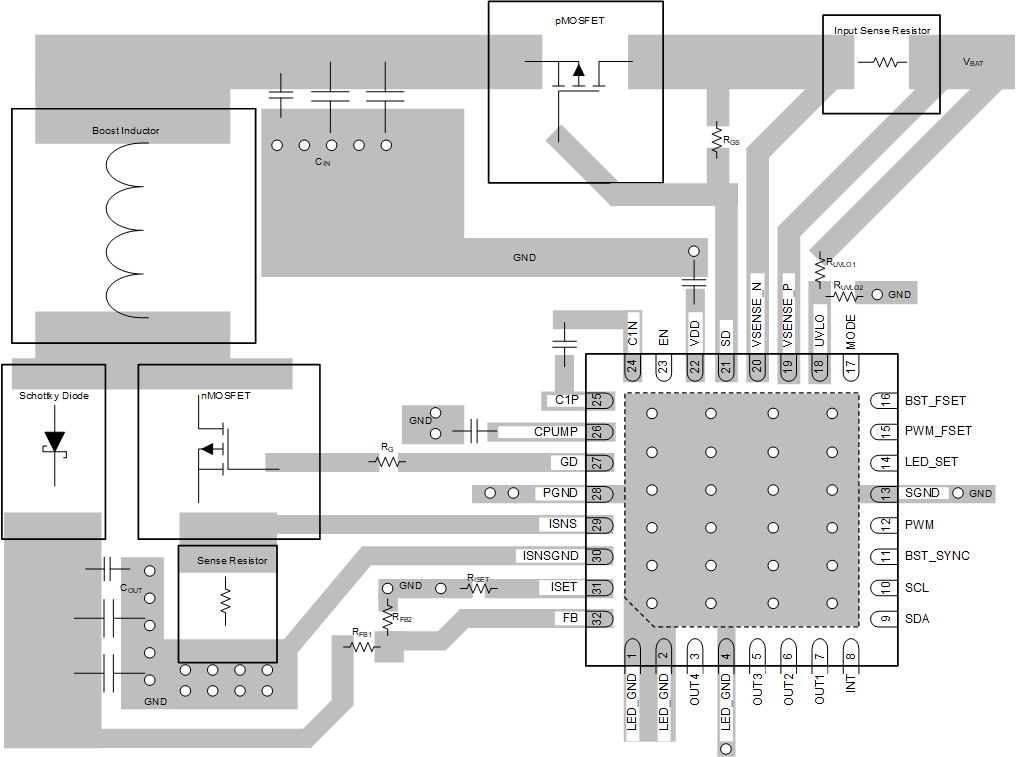 LP8864S-Q1 LP8864S-Q1 Layout Guidelines