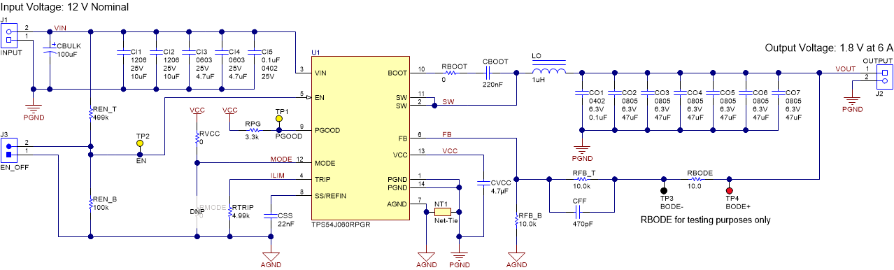 TPS54J060 应用电路图