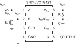 SN74LVC1G123 SN74LVC1G123 典型应用