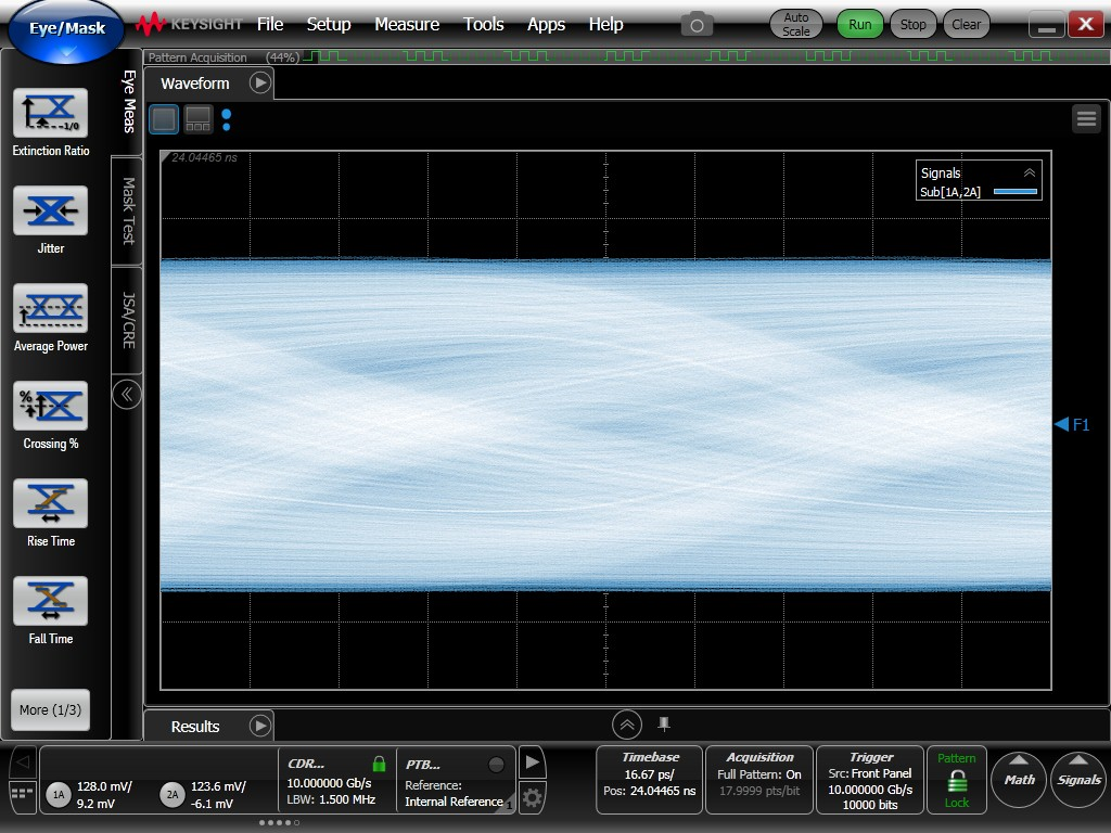 TUSB1104 10
                        Gbps Input Eye At SSTX1
                        After 12.5 dB at 5 GHz Pre-channel