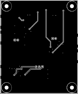 LMK6C LMK6D LMK6H LMK6P LMK6 EVM 的 PCB 布局示例 - 底层