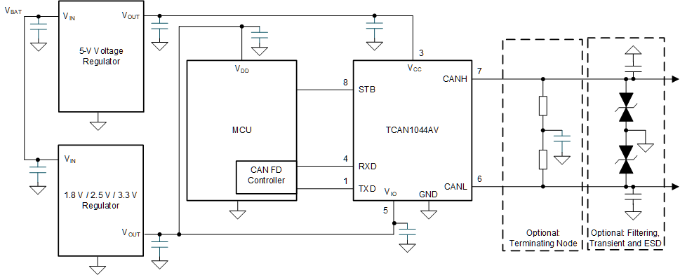 TCAN1044A-Q1 简化原理图