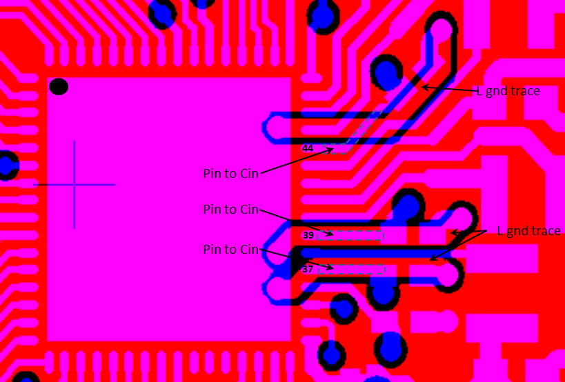 CC3230S CC3230SF Ground Returns for Input Capacitors