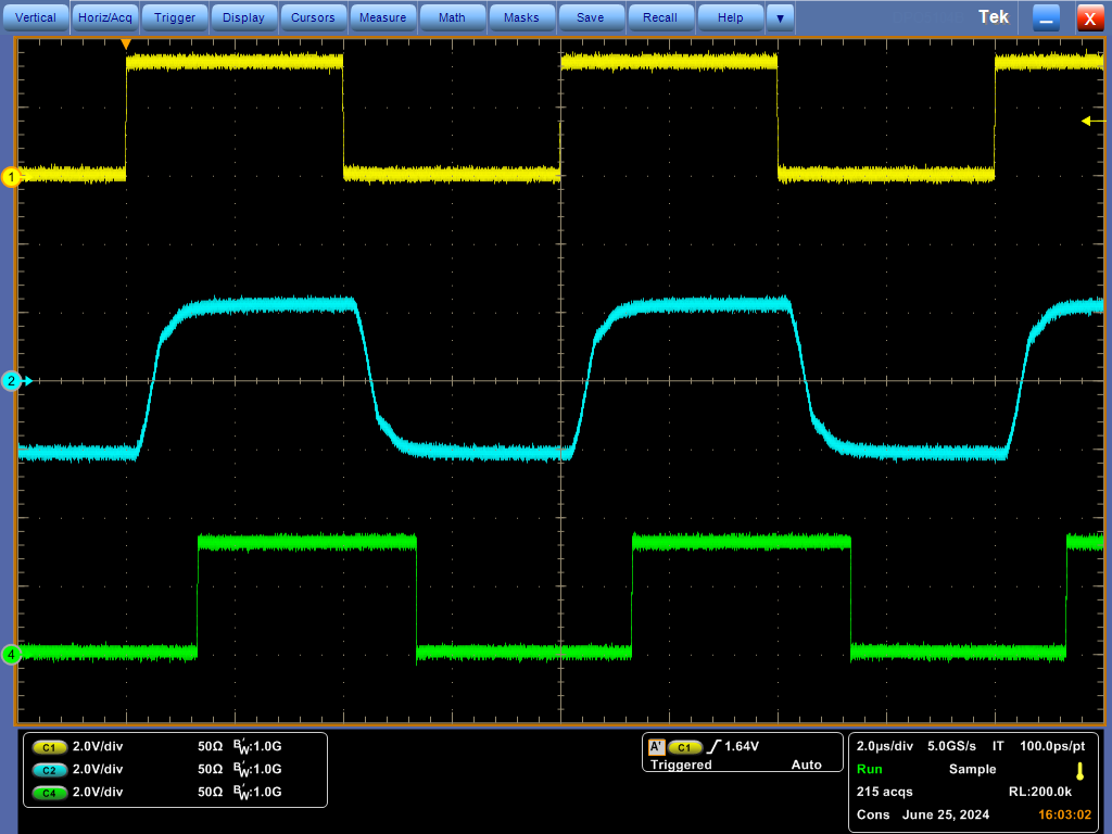 THVD2419 THVD2429 THVD2419 Waveforms with 54Ω Termination and VCC = 3.3V