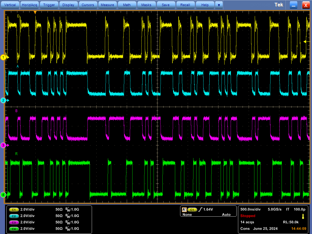 THVD2419 THVD2429 THVD2429 Waveforms with 54Ω Termination and VCC = 3.3V