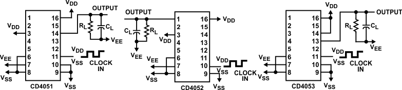 CD4051B CD4052B CD4053B Propagation Delay – Address Input to Signal Output