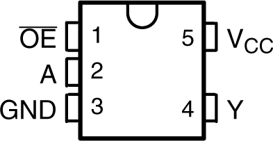 SN74AHCT1G125-Q1 DBV Package, 5-Pin SOT-23;
                        DCK Package (Top View)