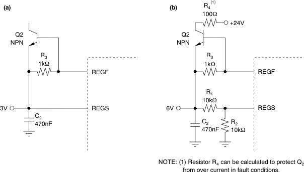 XTR111 Voltage Regulator Current
                    Boost Using a Standard NPN Transistor