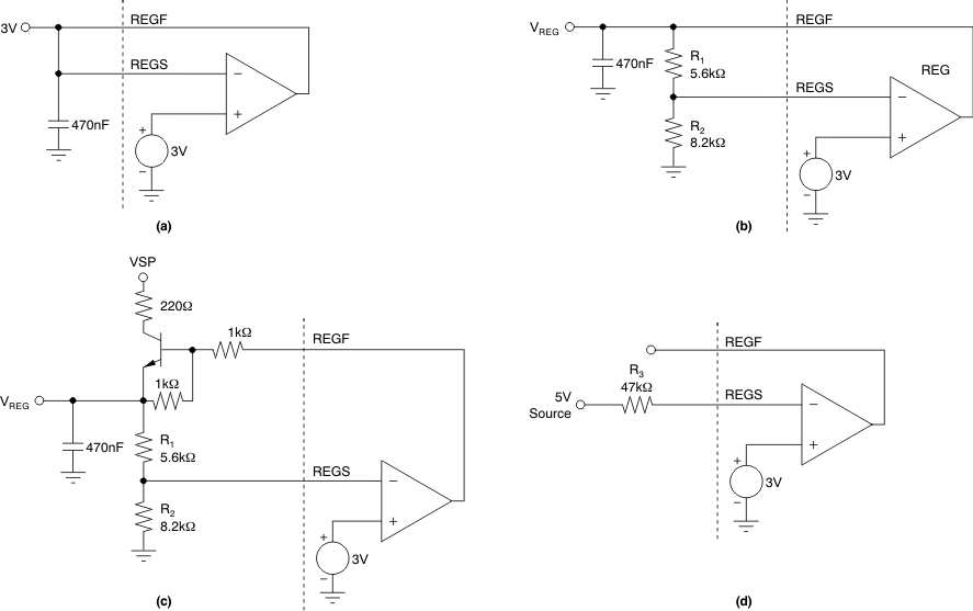 XTR111 Basic Connections of the
                    Voltage Regulator