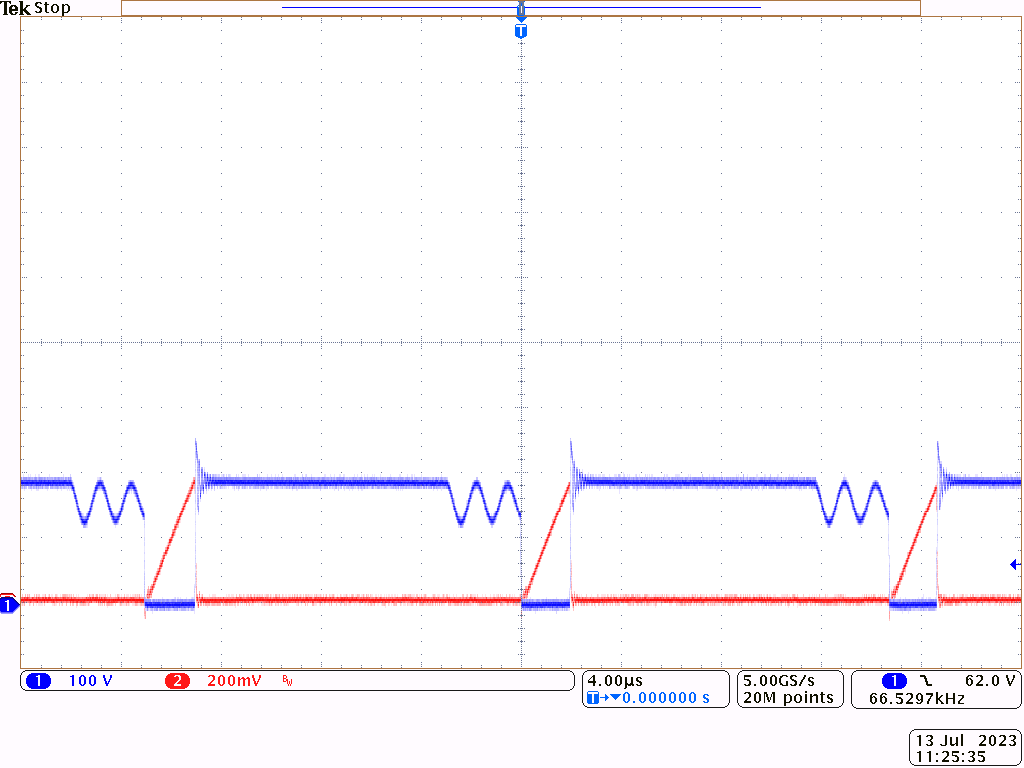 LMG3624 VIN = 115VAC VOUT = 5V IOUT = 3A