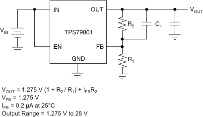 TPS798-Q1 Adjustable Operation