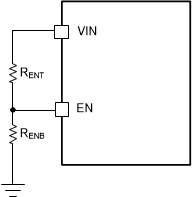 LMR51606-Q1 LMR51610-Q1 System UVLO by Enable Divider