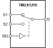 TMUX1219-Q1 TMUX1219-Q1 功能方框图