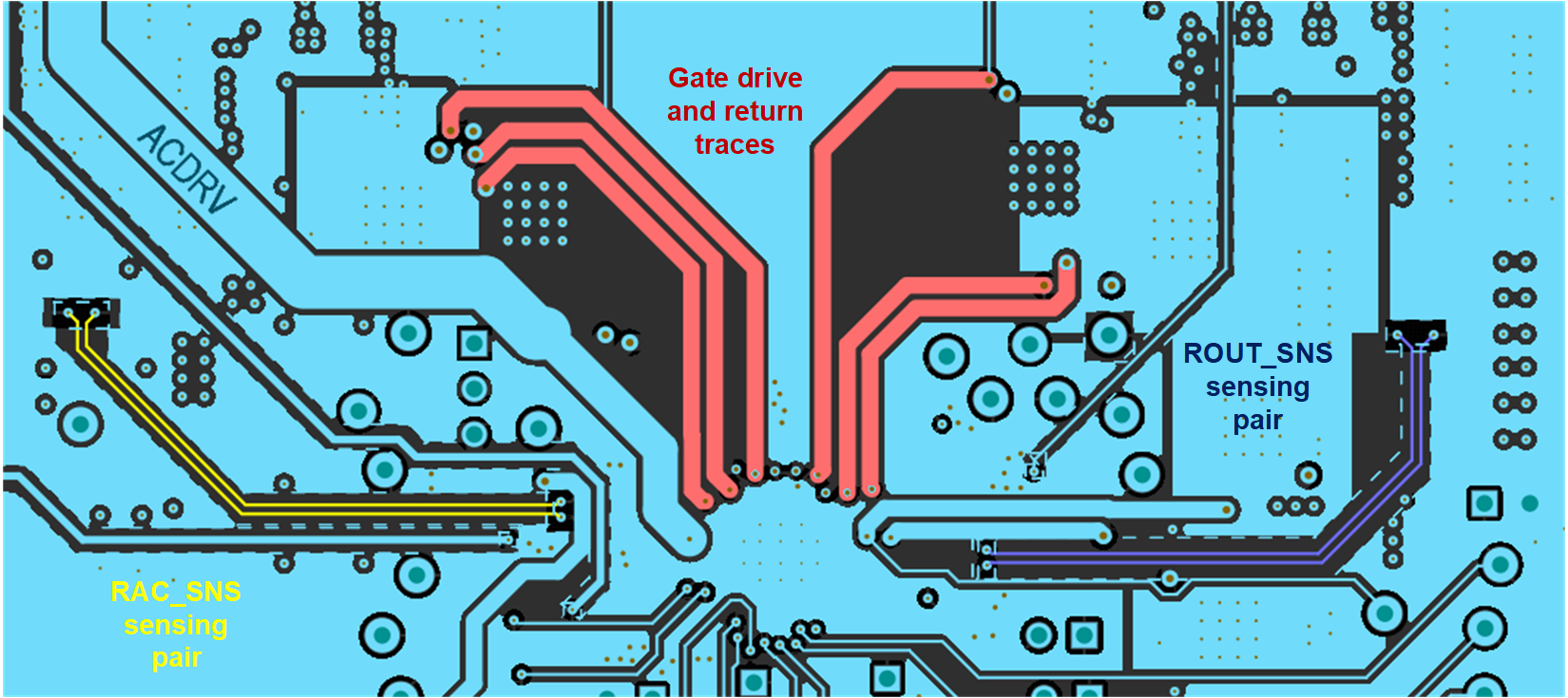 BQ25758S PCB 布局栅极驱动和电流检测信号层布线