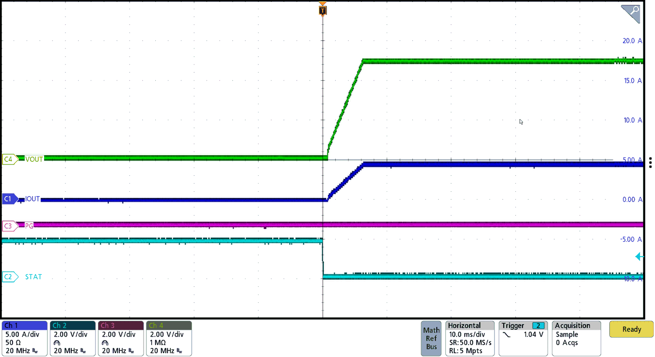 BQ25758S 通过 I2C 在 5A 负载下上电