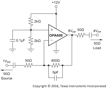 OPA690 High-Power Coax Line Driver