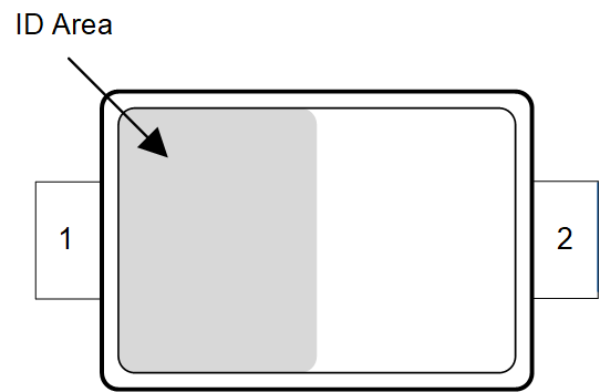 TSD12C-Q1 TSD15C-Q1 TSD18C-Q1 TSD24C-Q1 TSD36C-Q1 DYF 封装，2 引脚 SOD-323（顶视图）