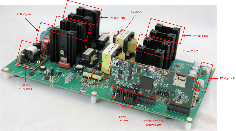 TIDM-1001 tidm-1001-two-phase-interleaved-llc-resonant-converter-board-photograph.gif