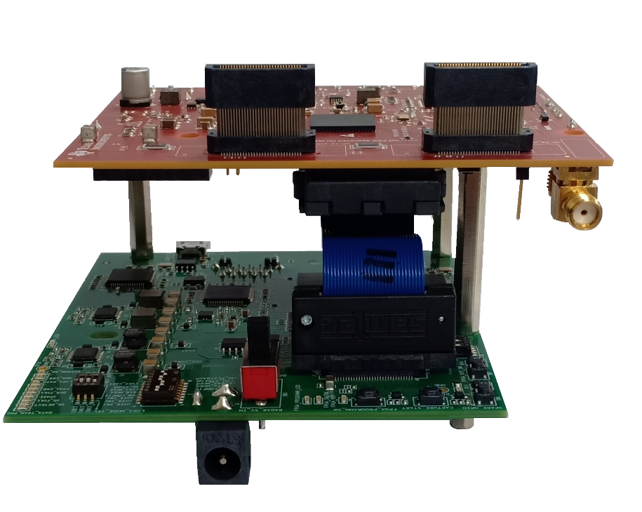 TMDS273EVM, TMDS273GPEVM, TPR12REVM 将 DCA1000 EVM 连接到 AM273x EVM 的调试连接器