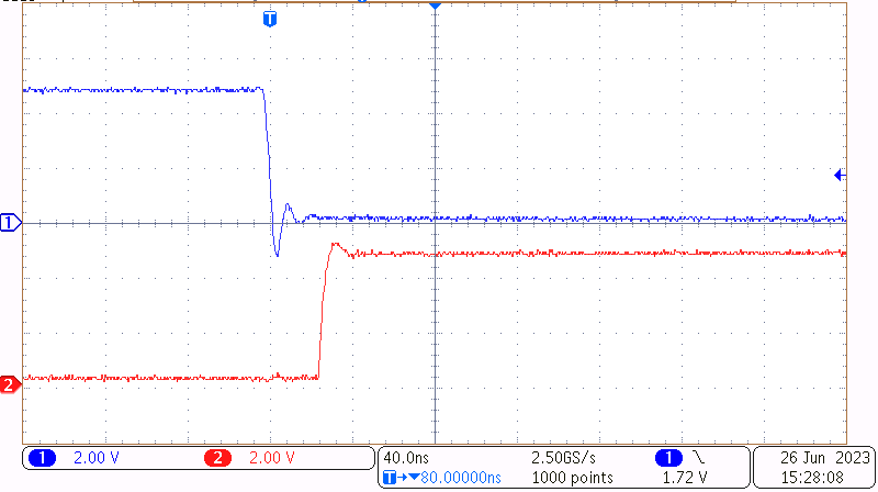 TPS7H6003EVM-CVAL, TPS7H6013EVM-CVAL, TPS7H6023EVM-CVAL, TPS7H6005EVM, TPS7H6015EVM, TPS7H6025EVM 栅极电压从高到低转换