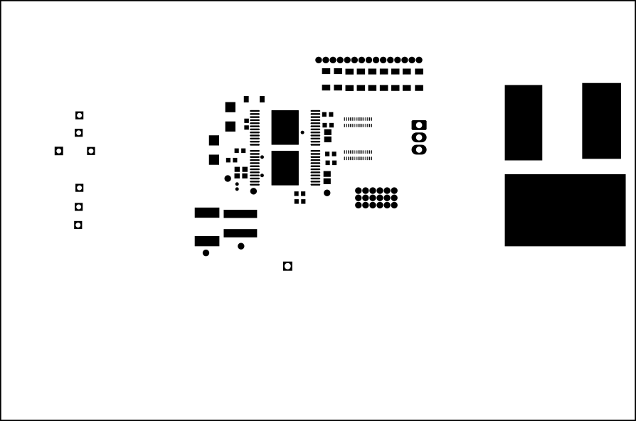 TPS7H6003EVM-CVAL, TPS7H6013EVM-CVAL, TPS7H6023EVM-CVAL, TPS7H6005EVM, TPS7H6015EVM, TPS7H6025EVM 顶部阻焊层 (TPS7H6023EVM-CVAL)