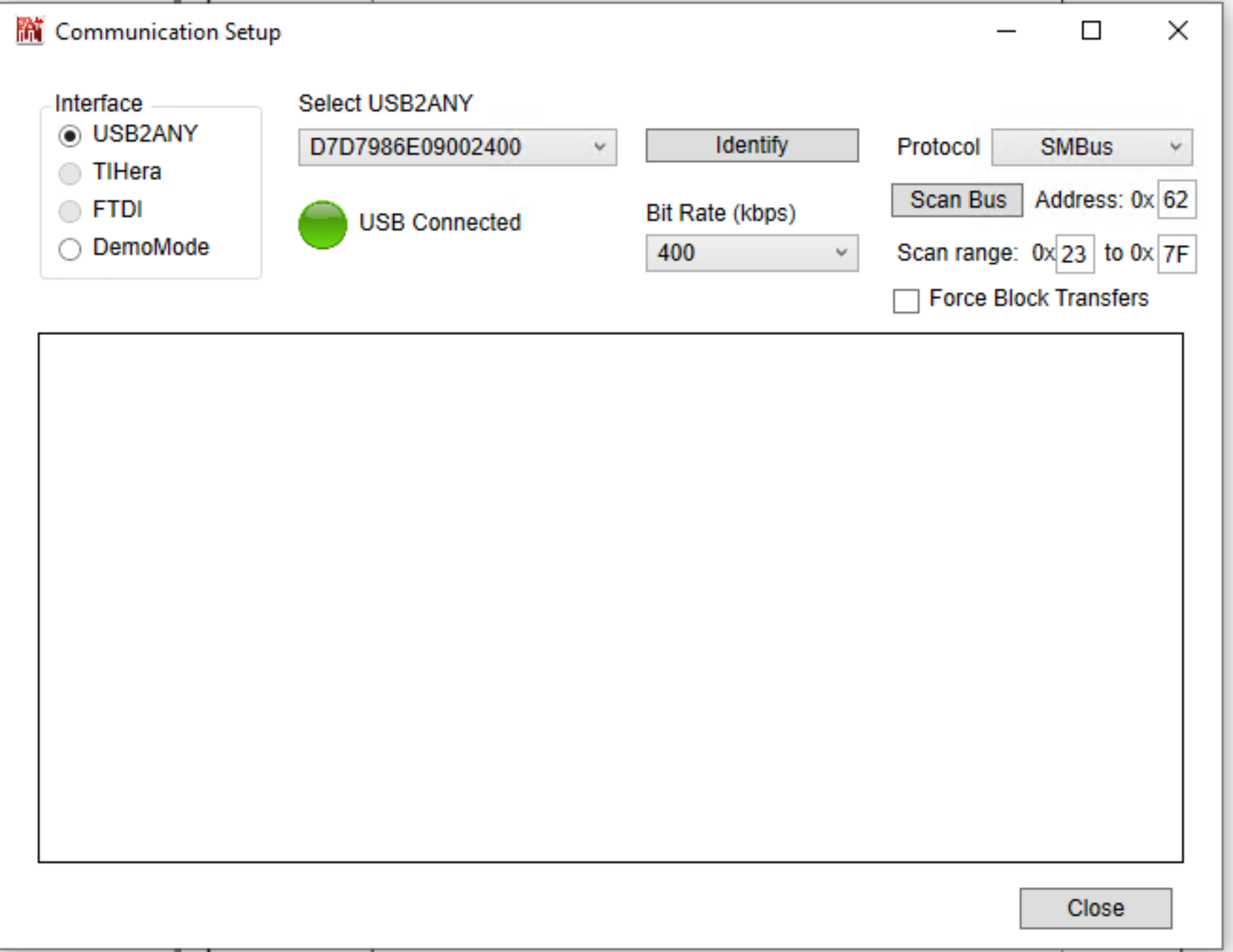 LMKDB1108EVM 通信设置