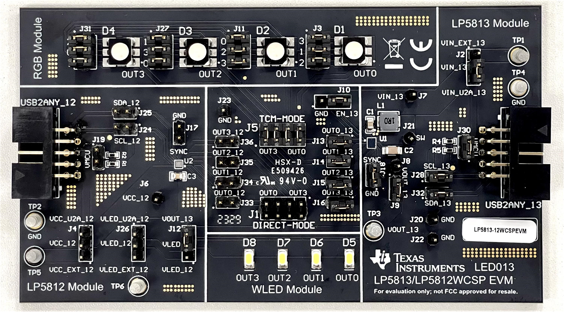 LP5813EVM LP5812EVM 硬件图像