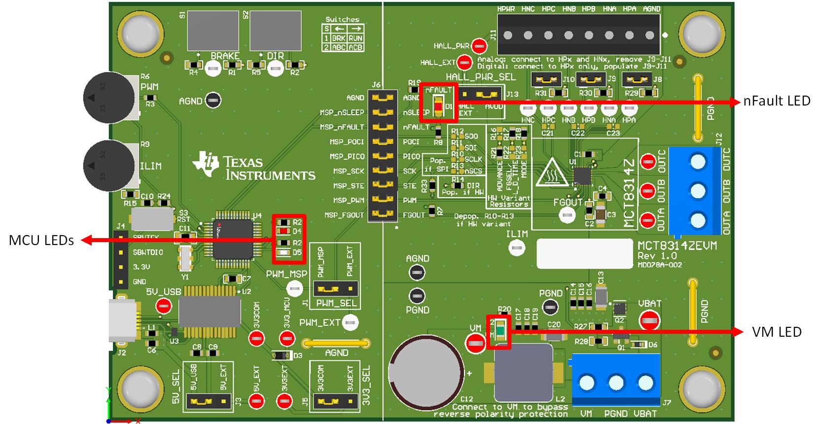 MCT8314ZEVM MCT8314ZEVM LED