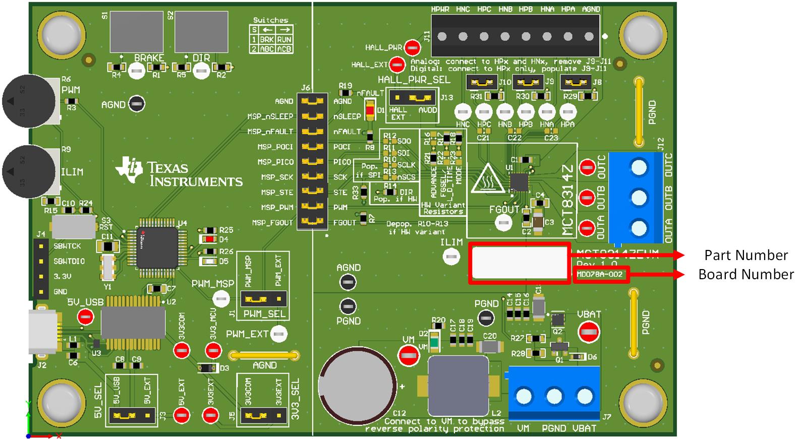 MCT8314ZEVM MCT8314ZEVM 器件型号和电路板型号