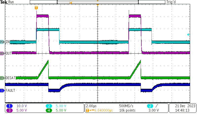 UCC57108EVM UCC57108 的 DESAT 特性