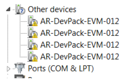 IWRL6432AOPEVM, AWRL6432AOPEVM 未安装 FTDI 驱动程序