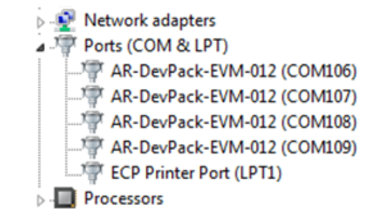 IWRL6432AOPEVM, AWRL6432AOPEVM 已安装 FTDI 驱动程序