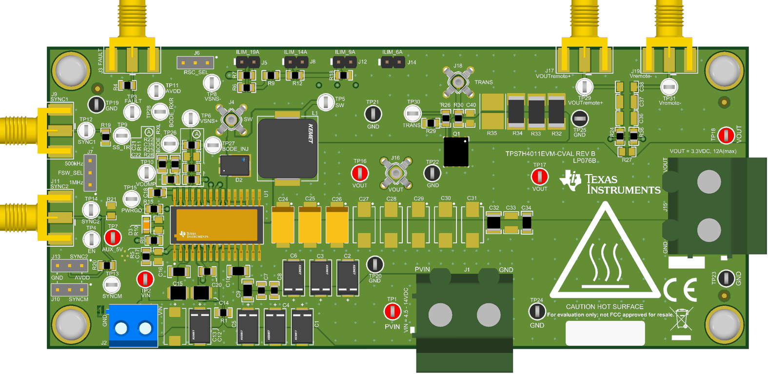 TPS7H4011EVM-CVAL EVM 电路板