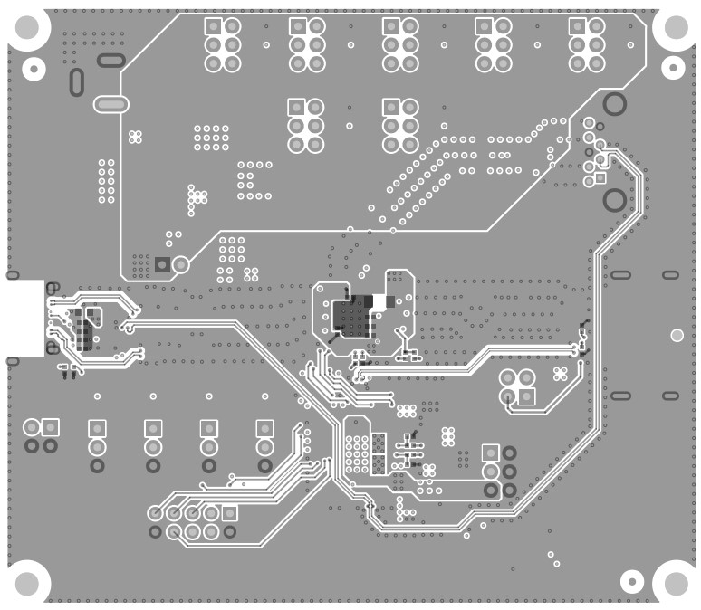 TUSB564Q1-EVM TUSB564-Q1 EVM PCB 第 6 层（底部）