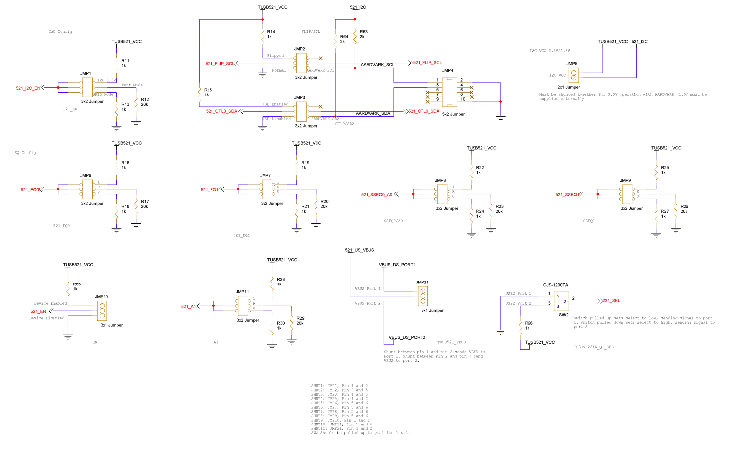 TUSB521Q1-EVM 原理图第 2 页