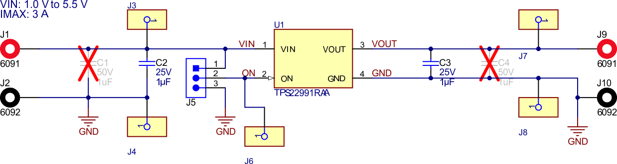 TPS22991EVM TPS22991EVM 原理图