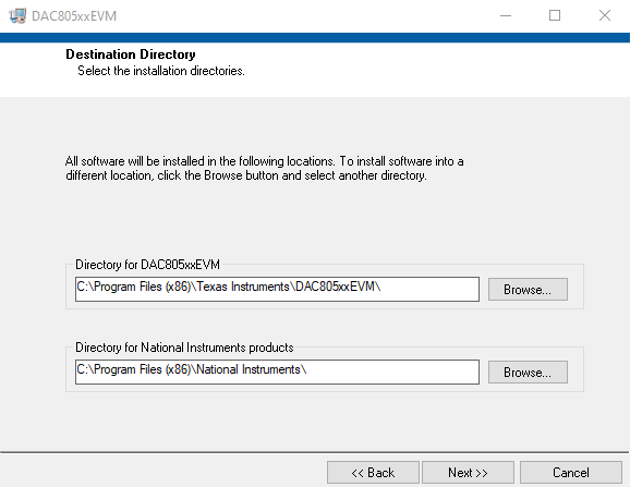 DAC80516EVM 软件安装路径