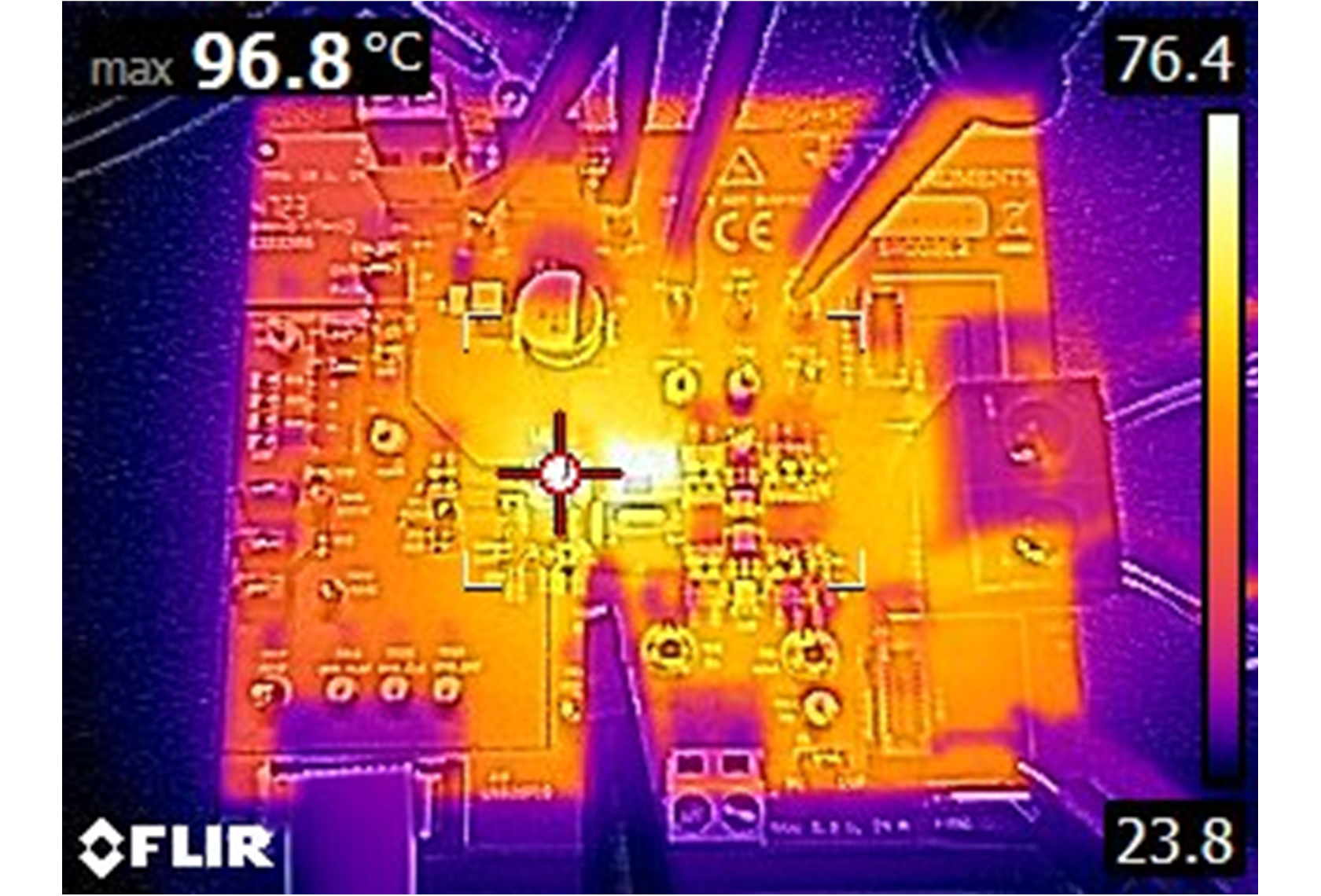 TPS544C27 热特性，1MHz FCCM，内部 LDO，35A 负载，无气流，浸泡 10 分钟