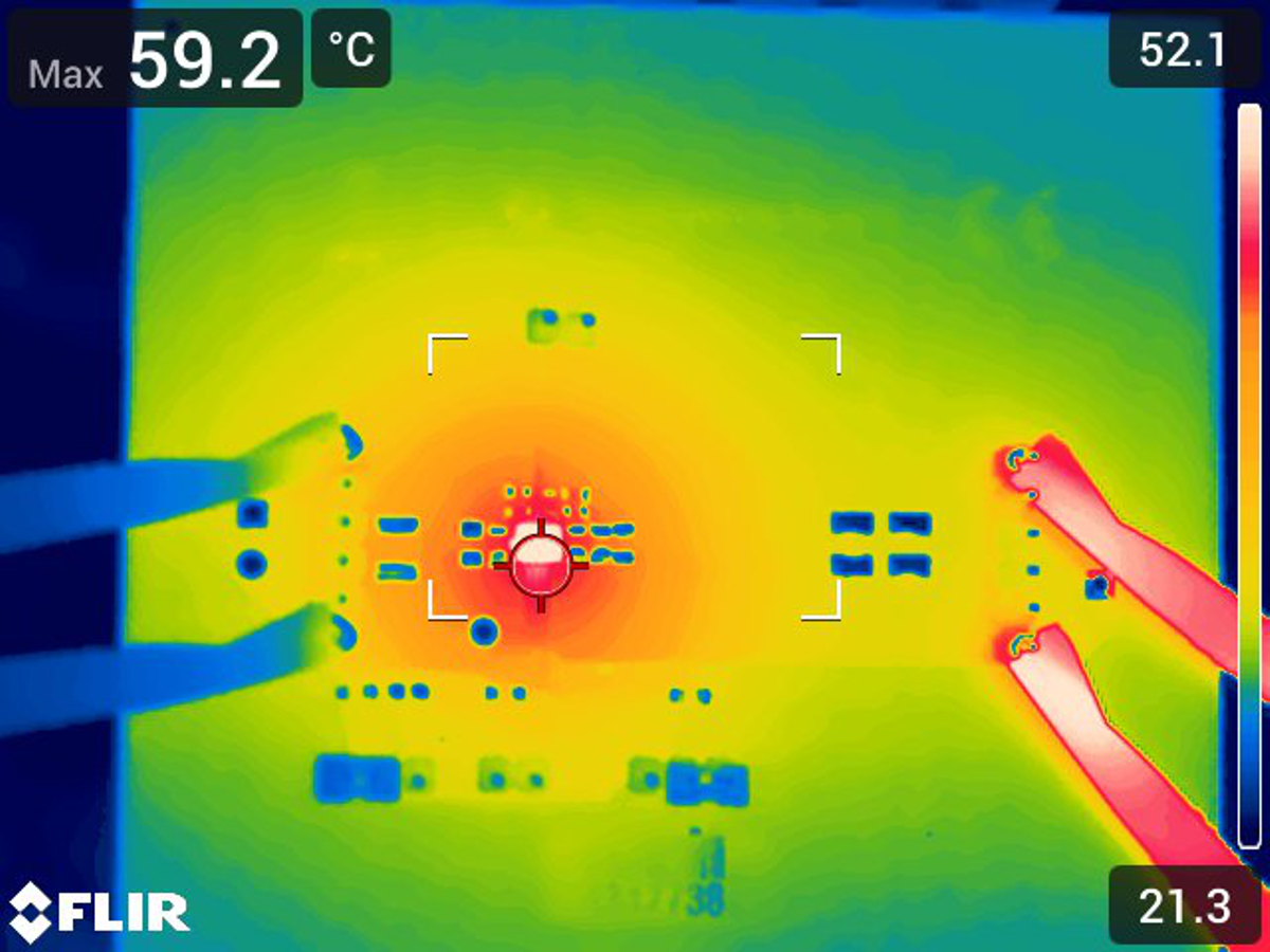 TPSM82813PEVM-062, TPSM82816PEVM-062 热性能（TPSM82816PEVM-062，VIN = 5V，VOUT = 1.8V，IOUT = 6A）