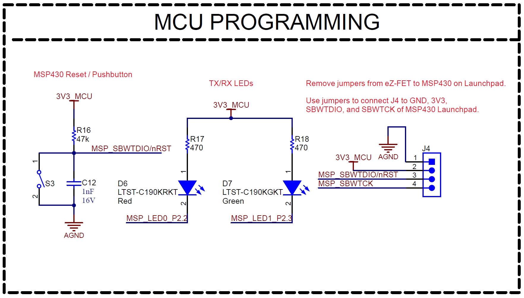 MCF8315PWPEVM MCU 编程和调试原理图