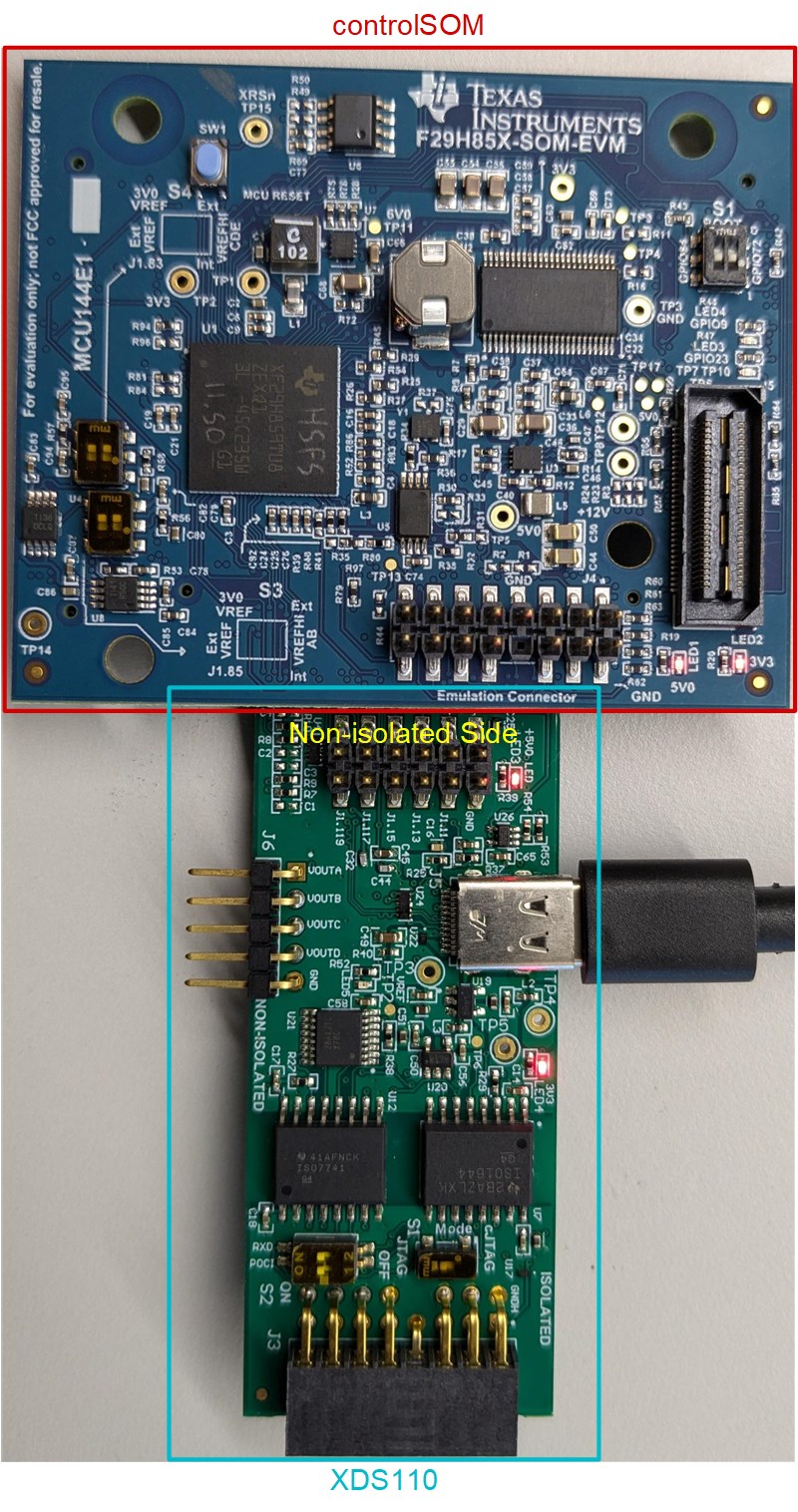XDS110ISO-EVM 非隔离式 XDS110 和 SOM