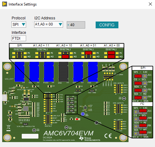 AMC6V704EVM 启动时的 AMC6V704EVM 接口设置