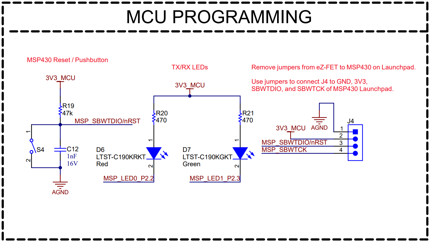 MCF8315RRYEVM MCU 编程和调试原理图