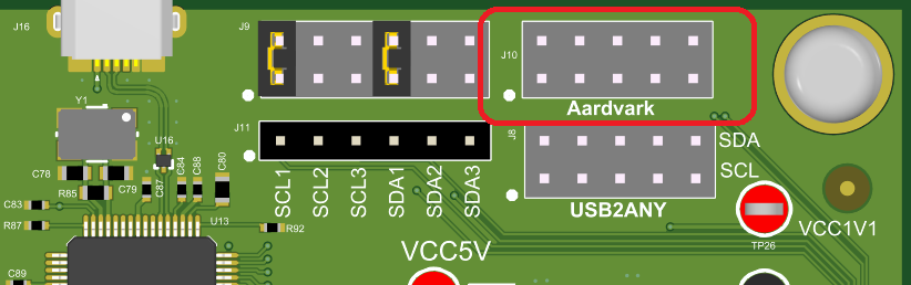 TPS25772Q1EVM-CD-150 J10 Aardvark 连接器