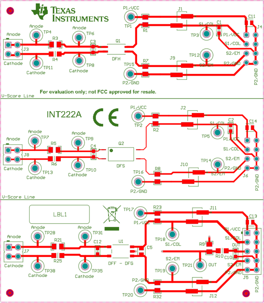 ISOM-EVM ISOM-EVM PCB 布局 - 顶层