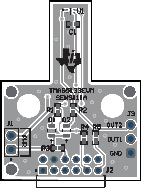 TMAG5233EVM TMAG5133EVM TMAG5133EVM 顶视图