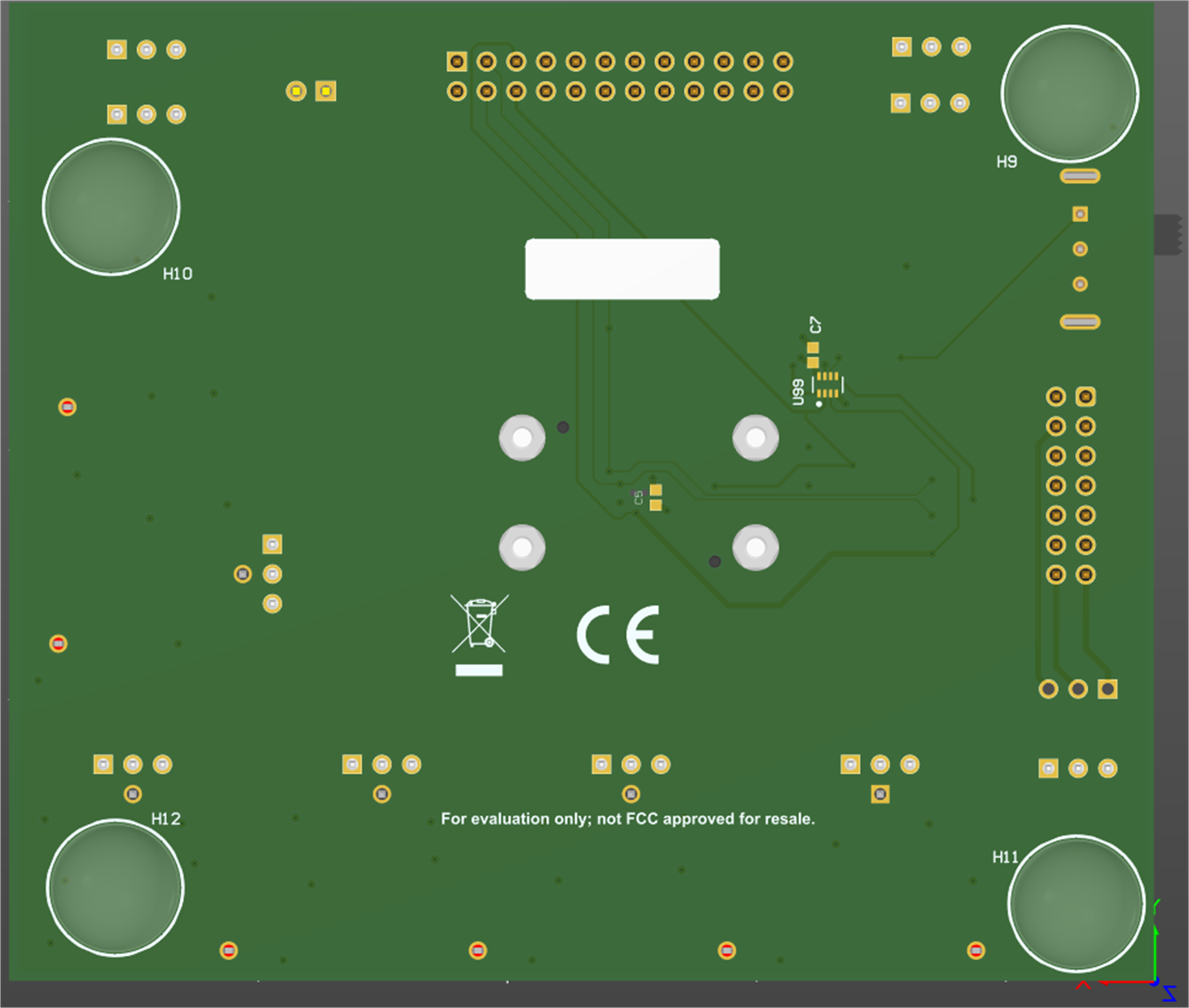 TPLD801-DRL-EVM TPLD801-DRL-EVM 电路板（底视图）